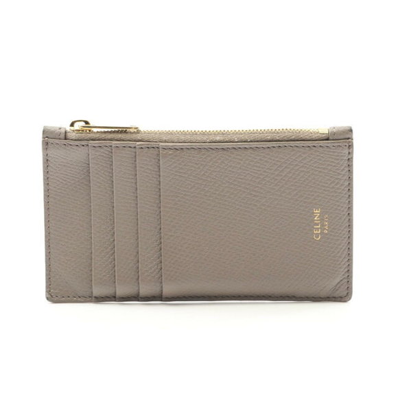 Celine Zipped Card Holder Case Accessory Leather Brown - Picture 1 of 7
